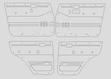 ABS Waterproof Door Cards Fits Toyota Landcruiser FJ60 FJ62 Manual/Electric x4