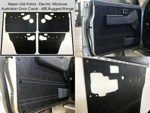 ABS Waterproof Door Cards Fits Nissan GQ Y60 Patrol Electric Window x4