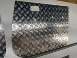 Aluminium Checker Plate Door Cards Fits Toyota Landcruiser 80 Series Manual Window x4