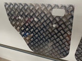 Aluminium Checker Plate Door Cards Fits Toyota Landcruiser 80 Series Manual Window x4
