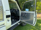 Aluminium Checker Plate Door Cards Fits- ALL Toyota Landcruiser 70 Series 1984 to 2024 - Manual Windows x2