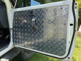 Aluminium Checker Plate Door Cards Fits- ALL Toyota Landcruiser 70 Series 1984 to 2024 - Manual Windows x2