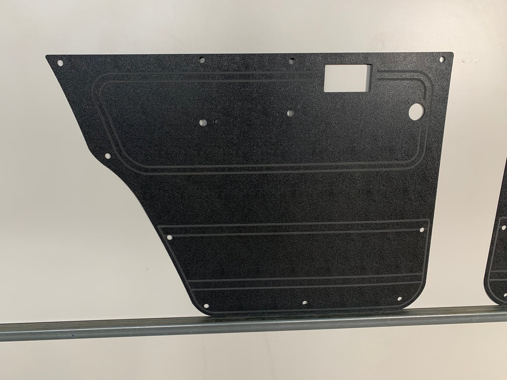 Black ABS Waterproof Door Cards For Nissan GQ Y60 Patrol UTE/SWB Manual - Front Left & Right Set