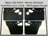 ABS Waterproof Door Cards Fits Nissan GQ Y60 Patrol Electric Window x4