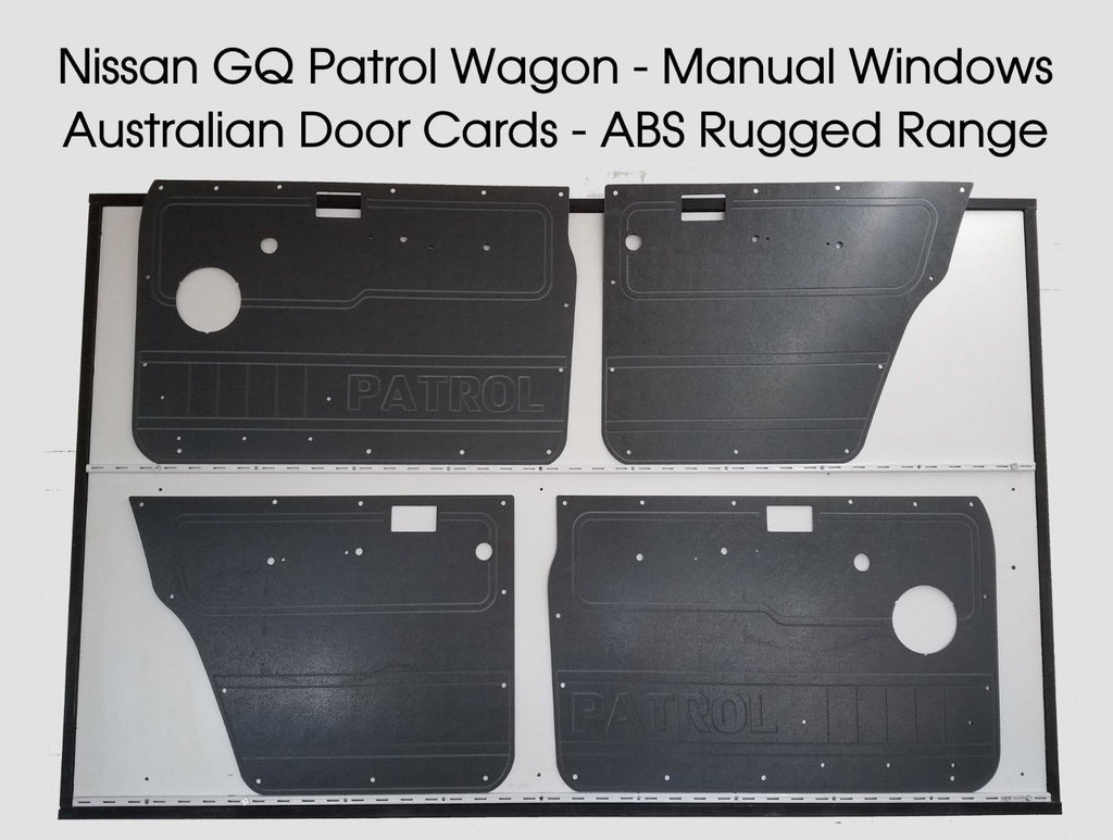 ABS Waterproof Door Cards Fits Nissan GQ Y60 Patrol Manual Window x4