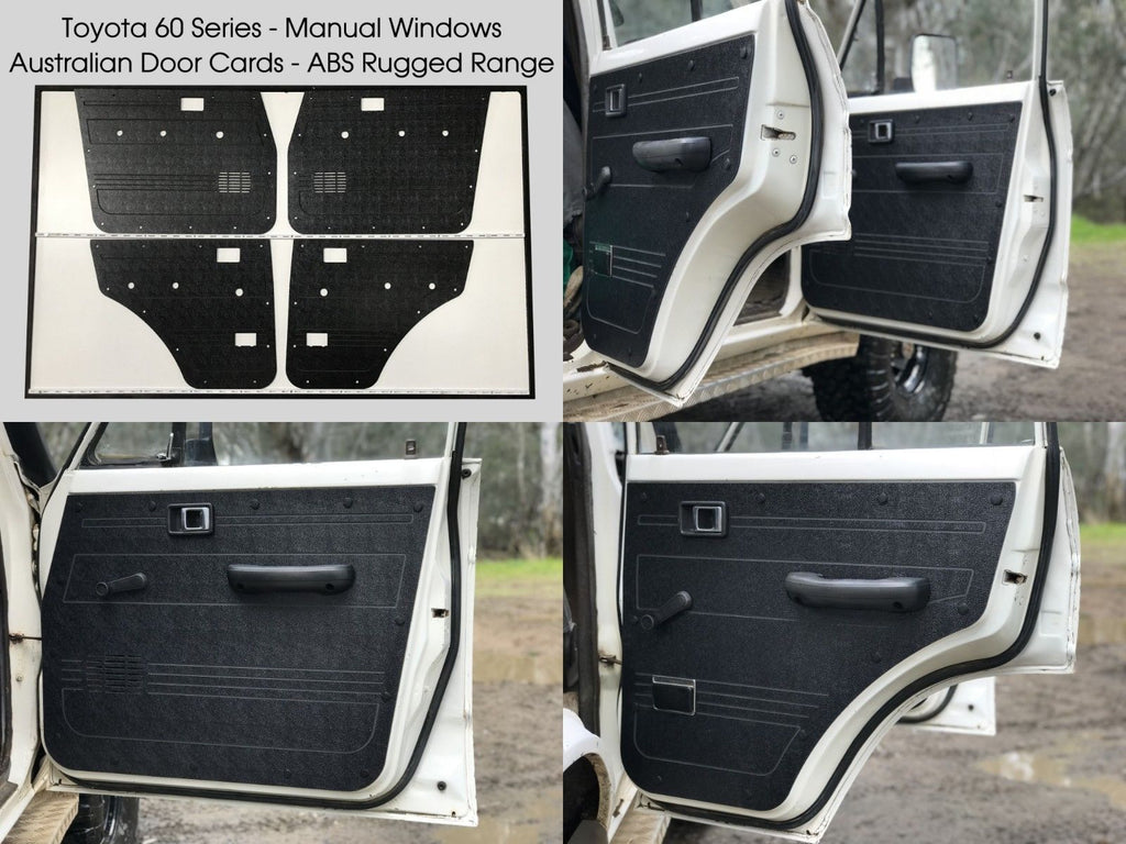 ABS Waterproof Door Cards Fits Toyota Landcruiser FJ60 FJ62 Manual/Electric x4