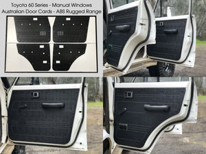ABS Waterproof Door Cards Fits Toyota Landcruiser FJ60 FJ62 Manual/Electric x4