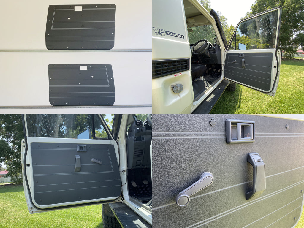 ABS Waterproof Door Cards Fits- ALL Toyota Landcruiser 70 Series 1984 to 2024 - Manual Windows x2
