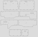 Full Kit (x2 Front Doors, x4 Side Cargos & Barn Doors) Fits Toyota Landcruiser 70 Series Troop Carrier (Troopy) Quality Masonite x8