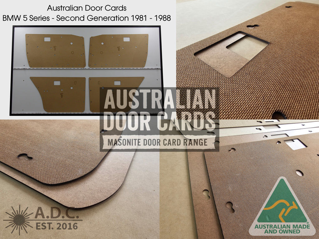 Door Cards Fits BMW 5 Series Second Generation 1981-1988 E28 Sedan Quality Masonite x4