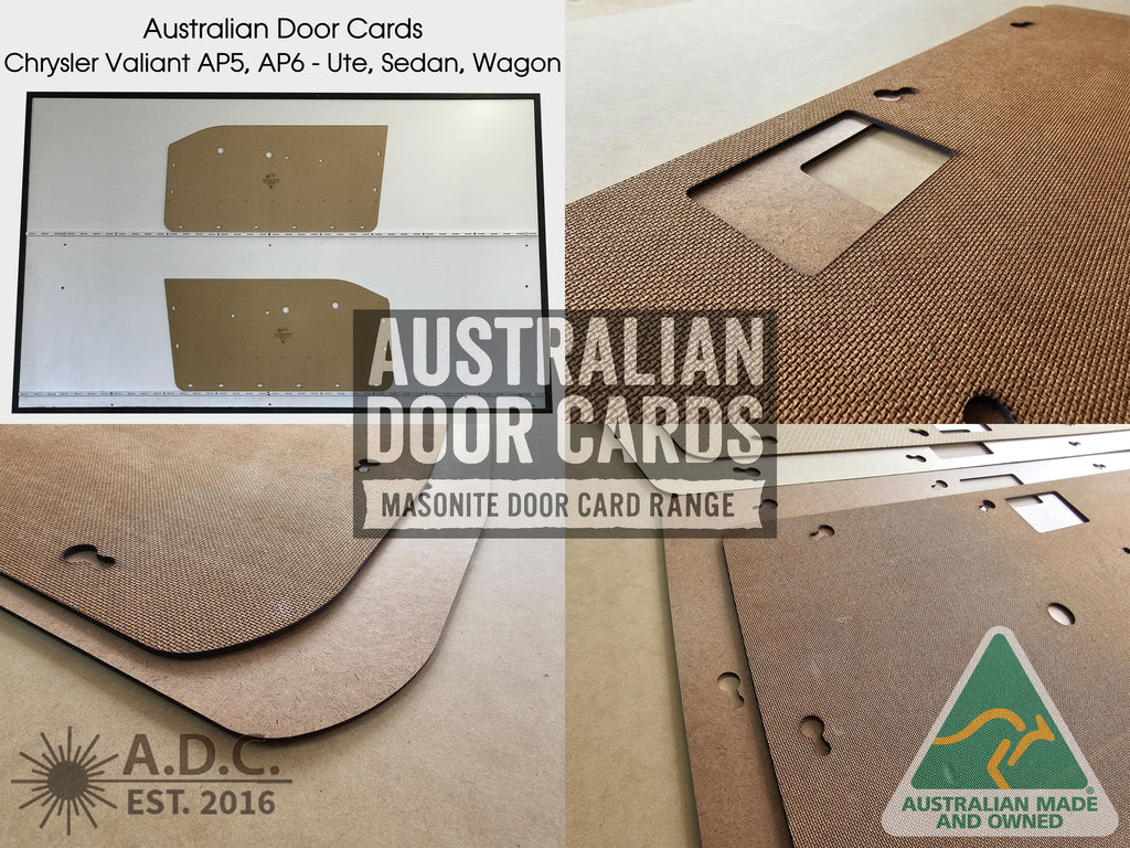 Door Cards Fits Chrysler Valiant AP5 AP6 Ute Sedan Wagon Quality Masonite x2
