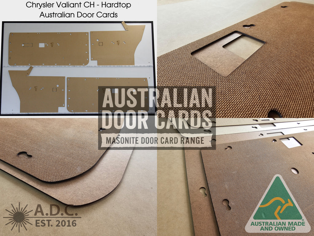 Door Cards Fits Chrysler Valiant CH Hardtop Coupe Quality Masonite x4