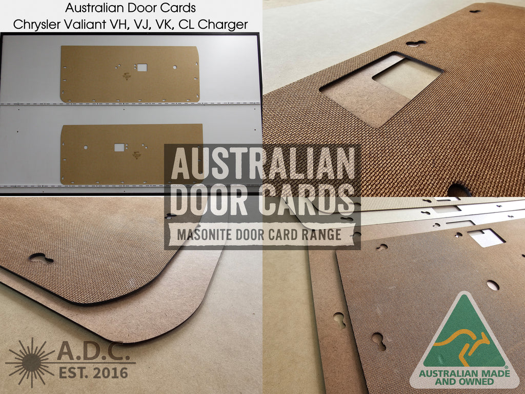 Door Cards Fits Chrysler Valiant Charger VH VJ VK CM CL Coupe Hardtop Quality Masonite x2