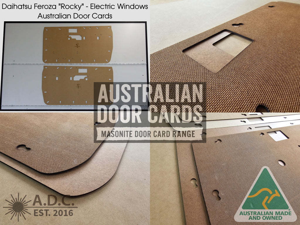Door Cards Fits Daihatsu Feroza Rocky Electric Window Quality Masonite x2
