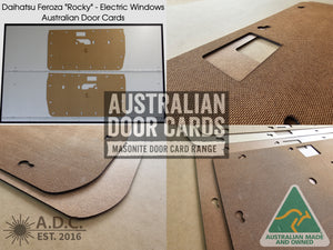 Door Cards Fits Daihatsu Feroza Rocky Electric Window Quality Masonite x2