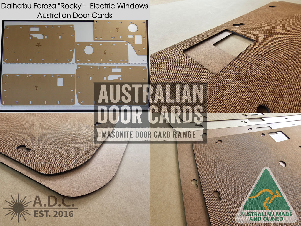 Door Cargo Cards & Tailgate Fits Daihatsu Feroza Rocky Electric Window Quality Masonite x5