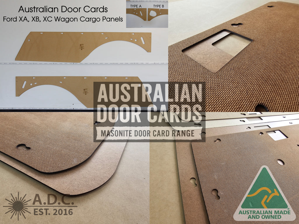 Side Cargo Cards Fits Ford XA XB XC Wagon Quality Masonite x2