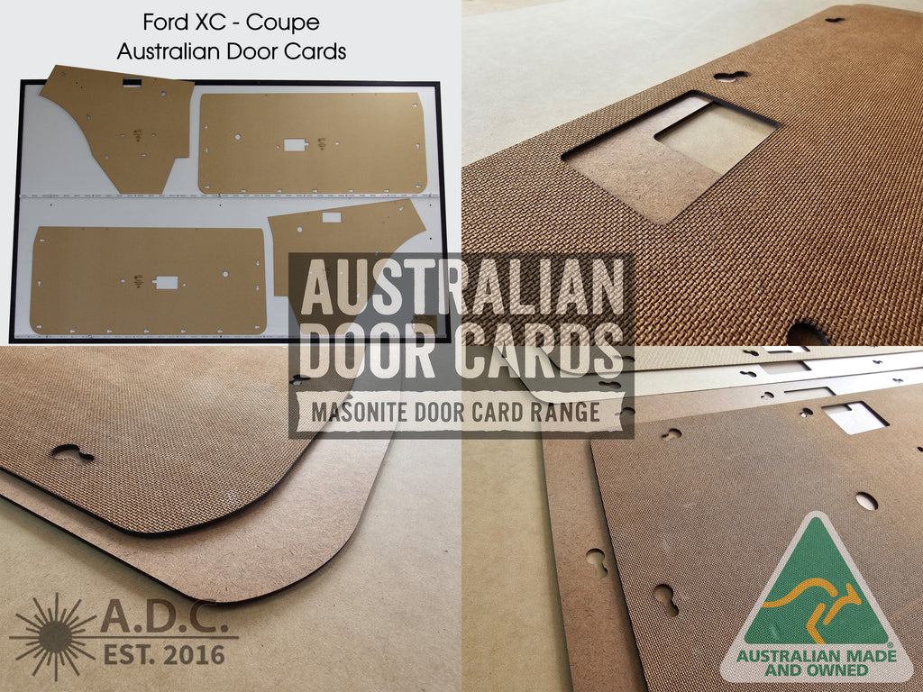 Door Cards Fits Ford XC Coupe Hardtop Quality Masonite x4