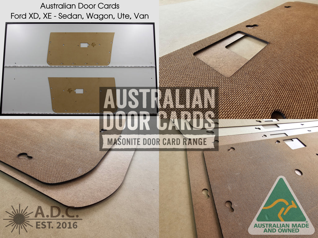 Door Cards Fits Ford XD XE Manual Window Sedan Wagon Ute Van Quality Masonite x2