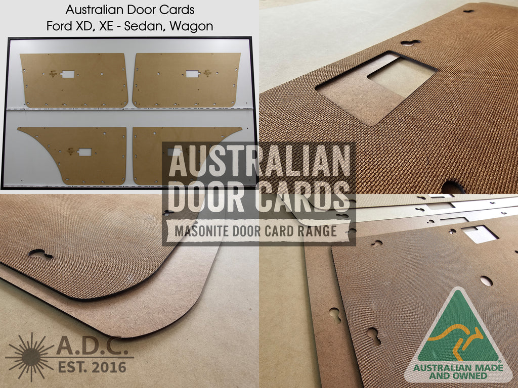 Door Cards Fits Ford XD XE Manual Windows Sedan Wagon Quality Masonite x4