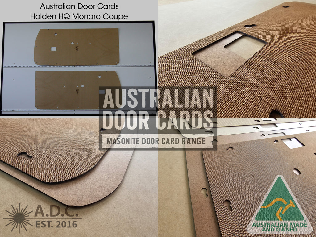 Door Cards Fits Holden HQ HJ HX Monaro Coupe Quality Masonite x2