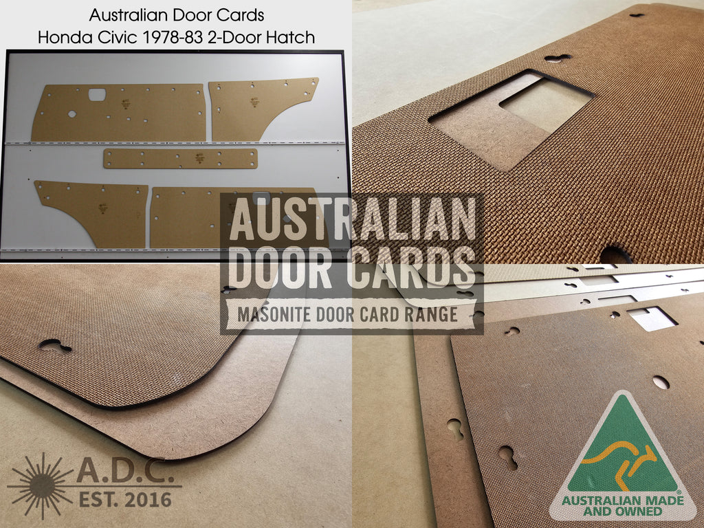 Tailgate & Door Cards Fits Honda Civic Hatch 2nd Gen 1978-83 Quality Masonite x5