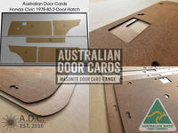 Tailgate & Door Cards Fits Honda Civic Hatch 2nd Gen 1978-83 Quality Masonite x5