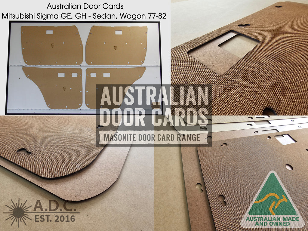 Door Cards Fits Mitsubishi Sigma First Gen 1977-1982 GE GH Sedan Wagon Quality Masonite x4
