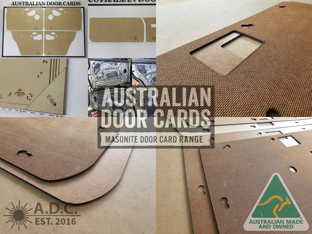 Door Cards Fits Nissan GQ Patrol Maverick Manual or Electric Window, Side Cargo, Barn Door & Gasket Kit Quality Masonite x8