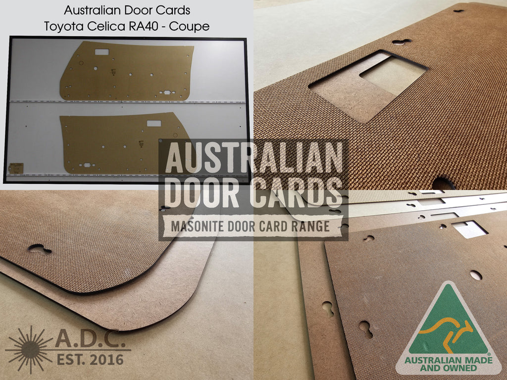 Door Cards Fits Toyota Celica RA40 Coupe Quality Masonite x2