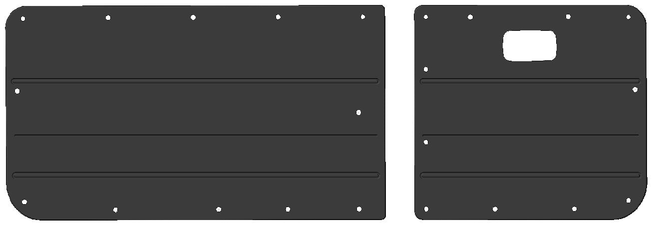 Black ABS Waterproof Cargo Barn Door Card Kit For Toyota Landcruiser 76 Series Wagon – Set Of 4