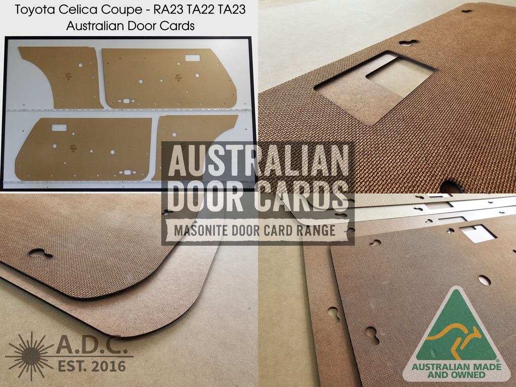 Door Cards Fits Toyota Celica RA23 TA22 TA23 Coupe Quality Masonite x4