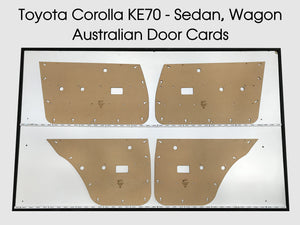 Door Cards Fits Toyota Corolla KE70 Sedan Quality Masonite x4