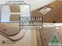 Door Cards Fits Toyota Corona RT43-4# 1968 Sedan Wagon Ute Quality Masonite x2