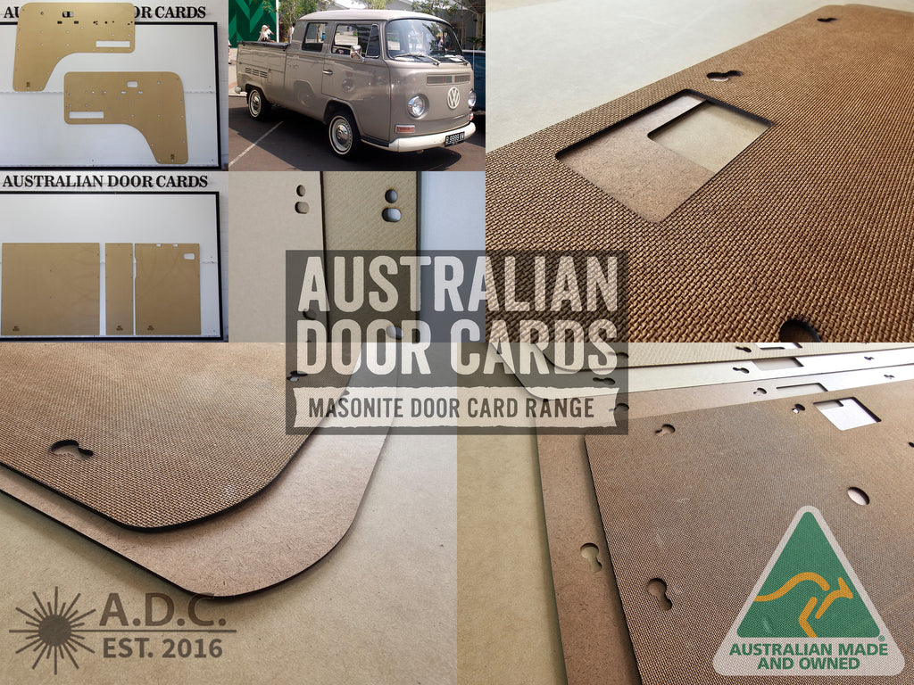 Door Cards Fits Kombi Volkswagen Type 2 Crew Cab Pickup 1968-79 Quality Masonite x5