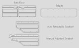 Full Kit (Barn & Door Cards, Tailgate) Fits Toyota Landcruiser FJ60 FJ62 Series Manual/Electric Window Quality Masonite x7