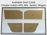 Door Cards Fits Chrysler Valiant AP5 AP6 Sedan Wagon Quality Masonite x4