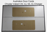 Chrysler Valiant VH, VJ, VK, CL, Charger Front Door Cards - Coupe Trim Panels