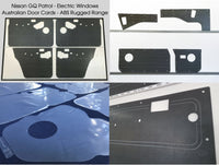 ABS Waterproof Full Kit (Cargo, Barn & Door Cards Gaskets) Fits Nissan GQ Y60 Patrol Electric/Manual Windows x14