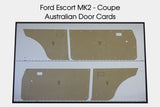 Ford Escort MK2 Door Cards Flat, Modified Original - 2 Door Coupe Trim Panels