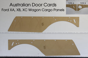 Side Cargo Cards Fits Ford XA XB XC Wagon Quality Masonite x2