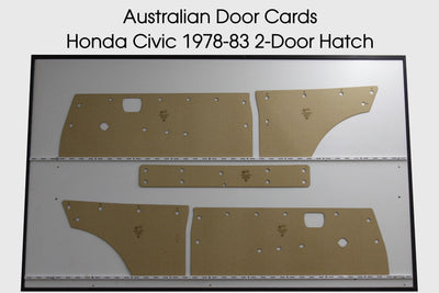 Tailgate & Door Cards Fits Honda Civic Hatch 2nd Gen 1978-83 Quality Masonite x5