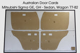 Door Cards Fits Mitsubishi Sigma First Gen 1977-1982 GE GH Sedan Wagon Quality Masonite x4