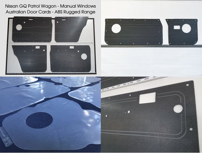 ABS Waterproof Barn Door Kit (Barn & Door Cards Gaskets) Fits Nissan GQ Y60 Patrol Manual Windows x12
