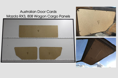 Tailgate & Side Cargo Panels Fits Mazda RX3 808 Wagon Quality Masonite x3