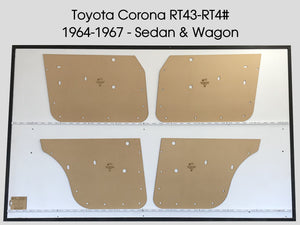 Door Cards Fits Toyota Corona RT43-4# 1964-67 Sedan Wagon Quality Masonite x4