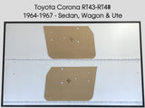 Door Cards Fit Toyota Corona RT43-4# 1964-67 Sedan Wagon Ute Quality Masonite x2