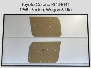 Door Cards Fits Toyota Corona RT43-4# 1968 Sedan Wagon Ute Quality Masonite x2