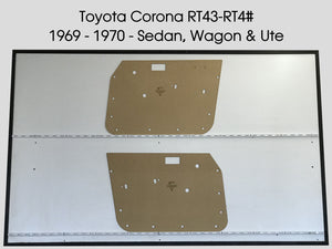 Door Cards Fit Toyota Corona RT43-4# 1969-70 Sedan Wagon Ute Quality Masonite x2