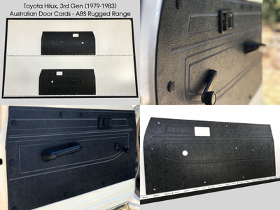 ABS Waterproof Door Cards Fits Toyota Hilux 3rd Gen 1978-1983 Ute x2